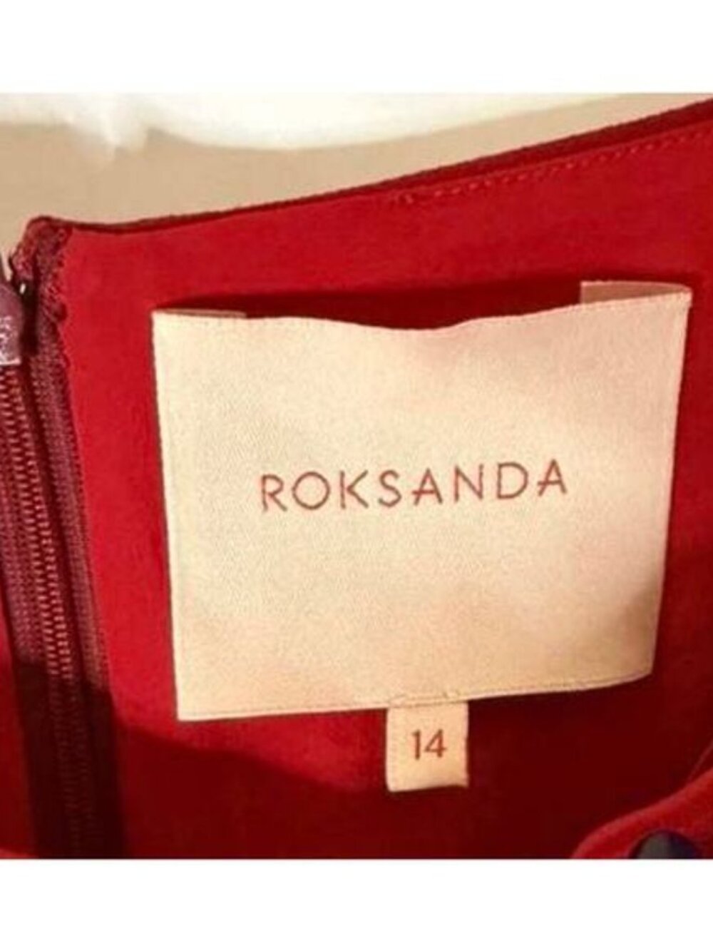 ROKSANDA Luna Midi Dress in Liberty Red Size UK 14 US 10 - Picture 6 of 9